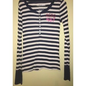 Aeropostale Striped Long Sleeve Shirt